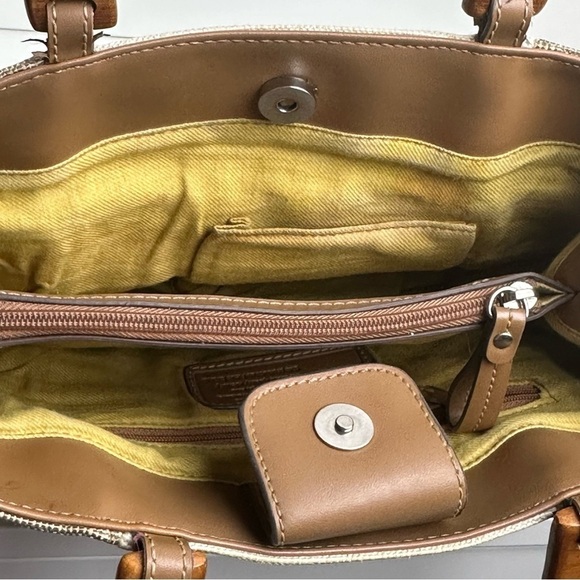 Relic Fossil Vintage Style Wood Handle
Canvas Handbag Boho Beachy - Picture 7 of 11